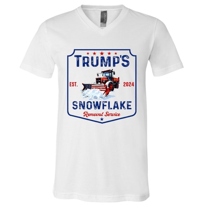 TrumpS Snowflake Removal Service Funny Trump 2024 V-Neck T-Shirt