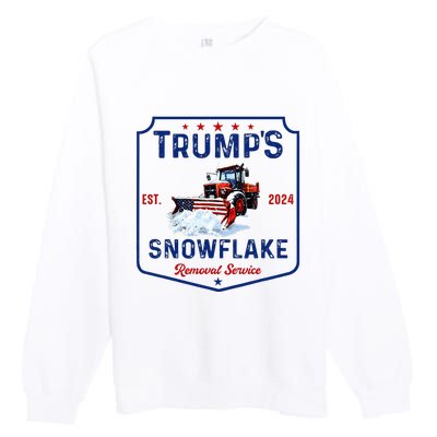 TrumpS Snowflake Removal Service Funny Trump 2024 Premium Crewneck Sweatshirt