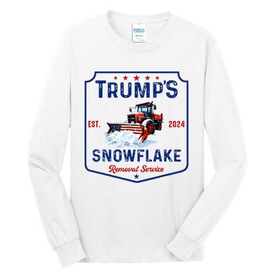 TrumpS Snowflake Removal Service Funny Trump 2024 Tall Long Sleeve T-Shirt