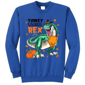 Turkey Saurus Rex Dinosaur T Rex Thanksgiving Pumpkin Gift Sweatshirt