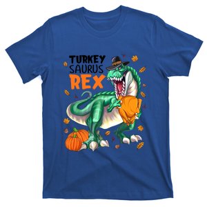 Turkey Saurus Rex Dinosaur T Rex Thanksgiving Pumpkin Gift T-Shirt