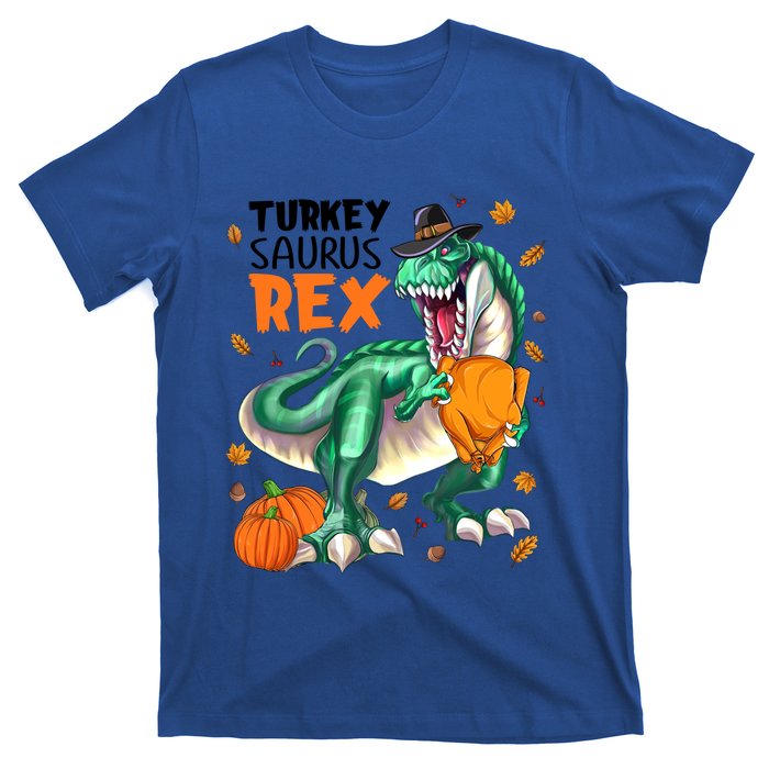 Turkey Saurus Rex Dinosaur T Rex Thanksgiving Pumpkin Gift T-Shirt