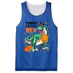 Turkey Saurus Rex Dinosaur T Rex Thanksgiving Pumpkin Gift Mesh Reversible Basketball Jersey Tank