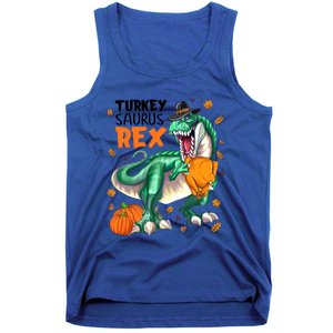 Turkey Saurus Rex Dinosaur T Rex Thanksgiving Pumpkin Gift Tank Top