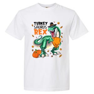 Turkey Saurus Rex Dinosaur T Rex Thanksgiving Pumpkin Gift Garment-Dyed Heavyweight T-Shirt