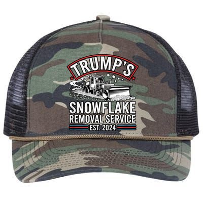 TrumpS Snowflake Removal Service Est. 2024 Funny Trump 2025 Retro Rope Trucker Hat Cap