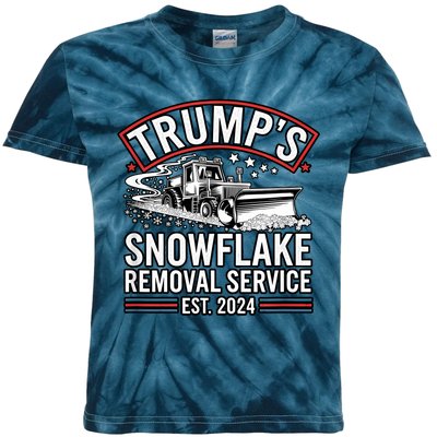 TrumpS Snowflake Removal Service Est. 2024 Funny Trump 2025 Kids Tie-Dye T-Shirt