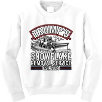 TrumpS Snowflake Removal Service Est. 2024 Funny Trump 2025 Kids Sweatshirt