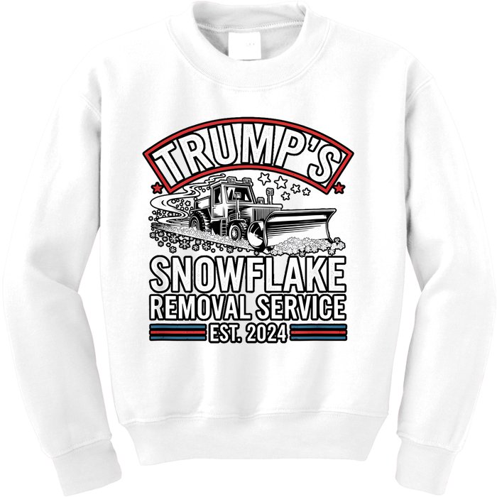 TrumpS Snowflake Removal Service Est. 2024 Funny Trump 2025 Kids Sweatshirt