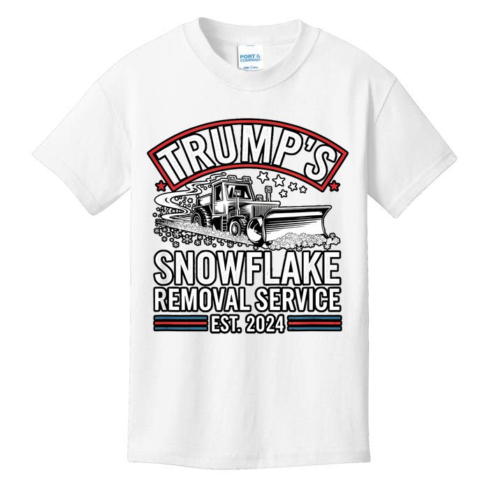 TrumpS Snowflake Removal Service Est. 2024 Funny Trump 2025 Kids T-Shirt