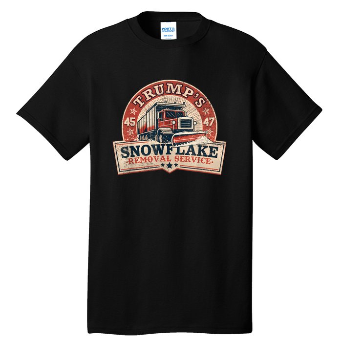 TrumpS Snowflake Removal Service Funny Trump Vintage Tall T-Shirt