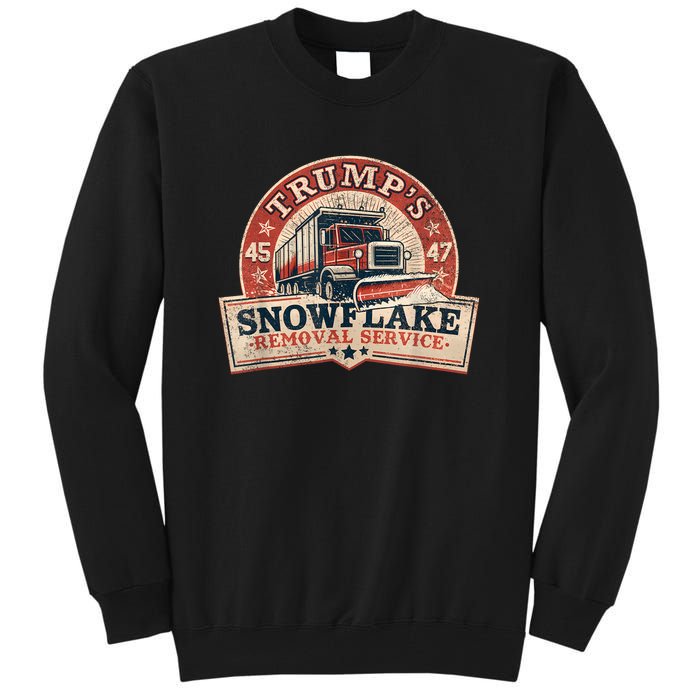 TrumpS Snowflake Removal Service Funny Trump Vintage Tall Sweatshirt