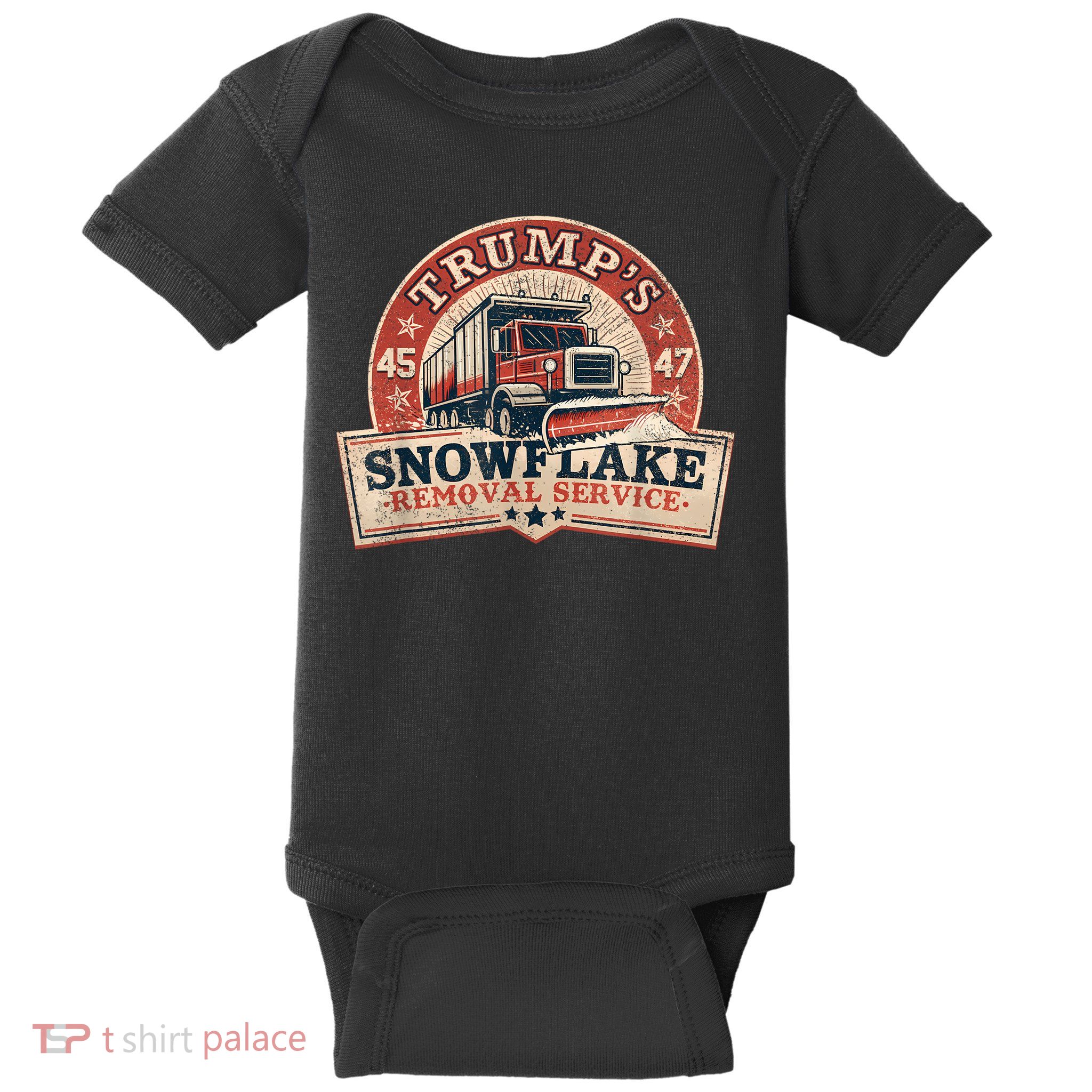 TrumpS Snowflake Removal Service Funny Trump Vintage Baby Bodysuit