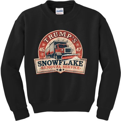 TrumpS Snowflake Removal Service Funny Trump Vintage Kids Sweatshirt