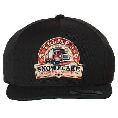 TrumpS Snowflake Removal Service Funny Trump Vintage Wool Snapback Cap