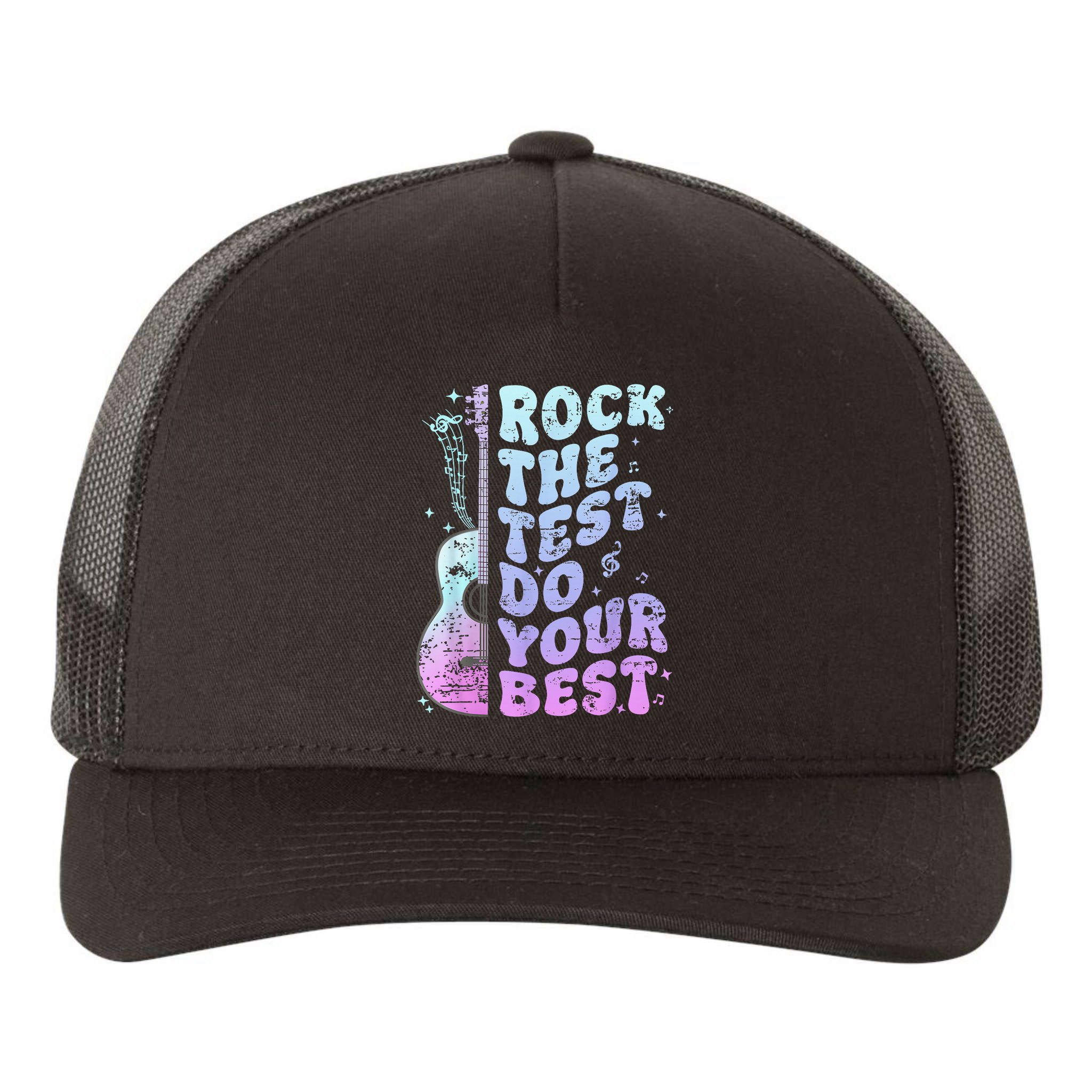 Teachers Students Rock The Test Do Your Best Yupoong Adult 5-Panel Trucker Hat