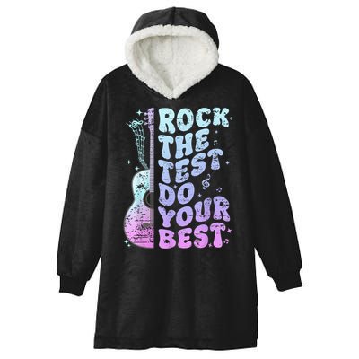Teachers Students Rock The Test Do Your Best Hooded Wearable Blanket