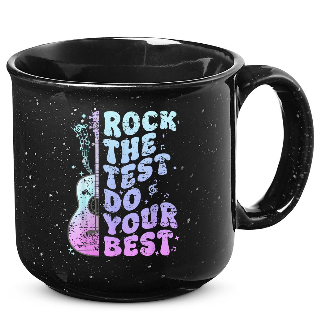 Teachers Students Rock The Test Do Your Best 15oz Campfire Ceramic Mug