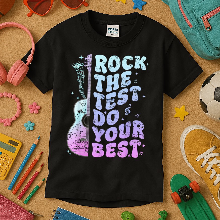 Teachers Students Rock The Test Do Your Best Kids T-Shirt