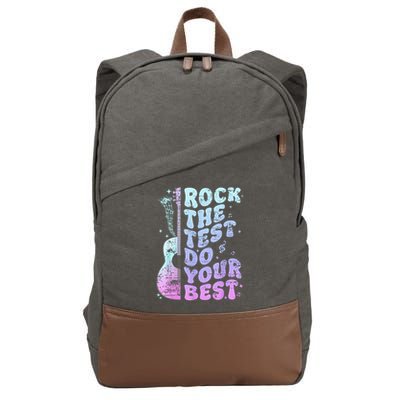 Teachers Students Rock The Test Do Your Best Cotton Canvas Backpack