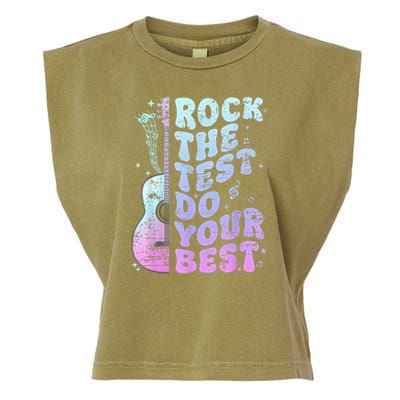 Teachers Students Rock The Test Do Your Best Garment-Dyed Women's Muscle Tee