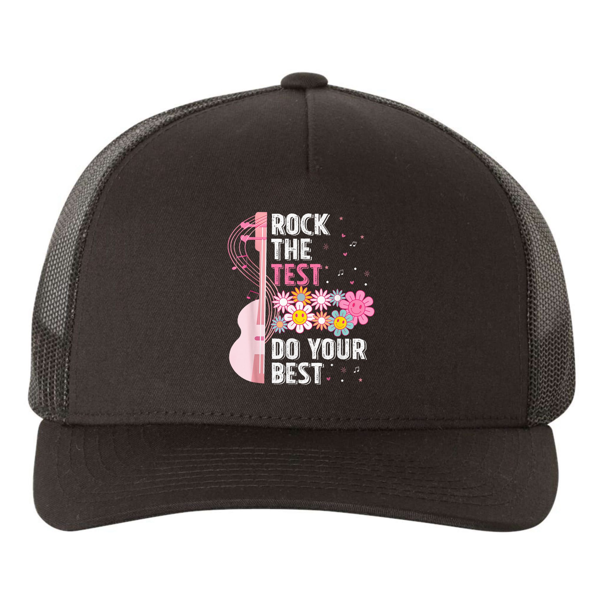 Teachers Students Rock The Test Do Your Best Yupoong Adult 5-Panel Trucker Hat