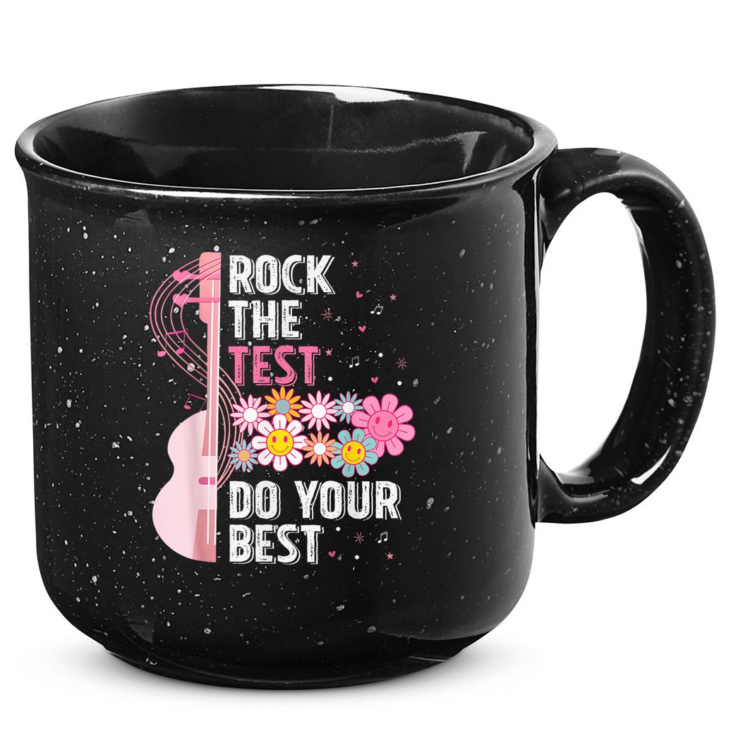 Teachers Students Rock The Test Do Your Best 15oz Campfire Ceramic Mug