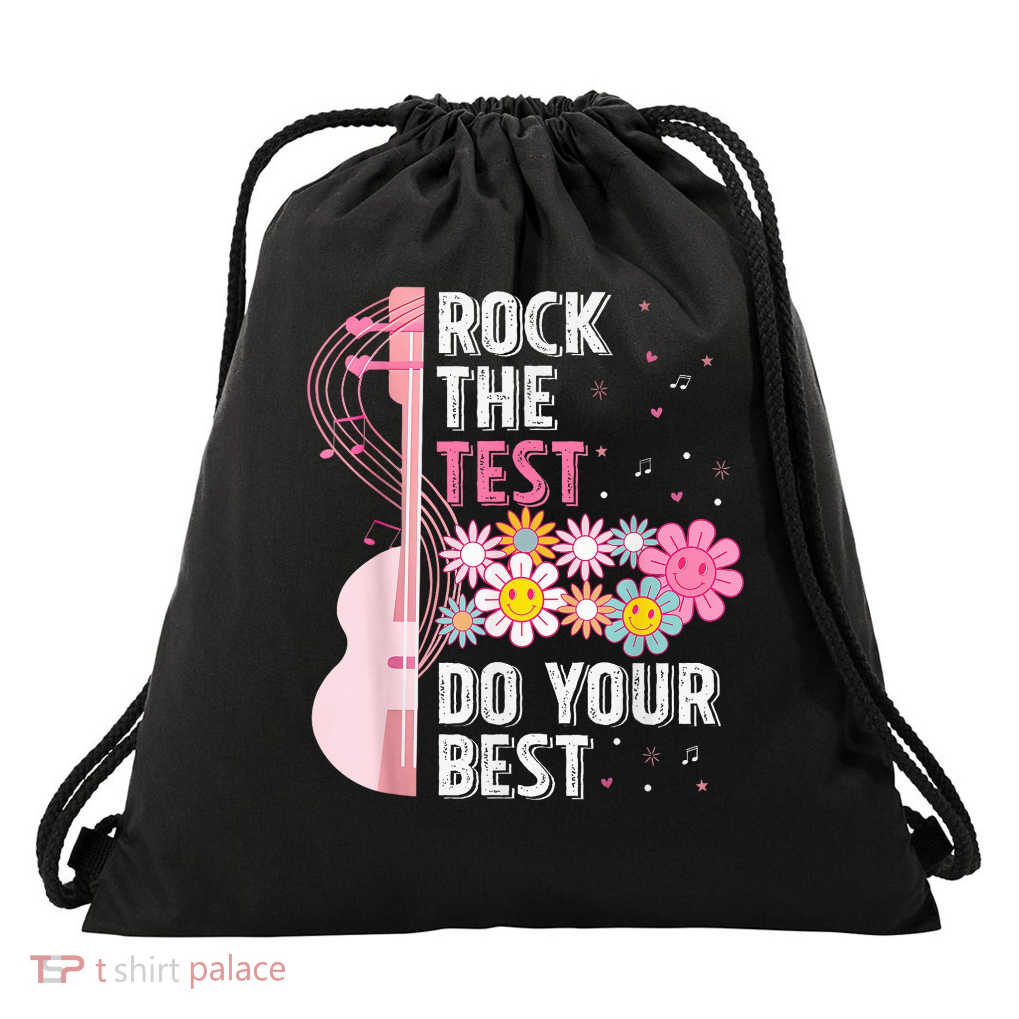 Teachers Students Rock The Test Do Your Best Drawstring Bag