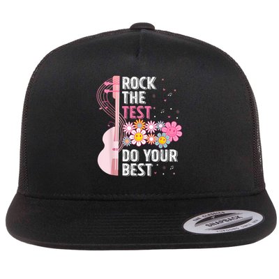 Teachers Students Rock The Test Do Your Best Flatbill Hat