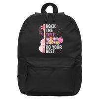 Teachers Students Rock The Test Do Your Best 16 in Basic Backpack