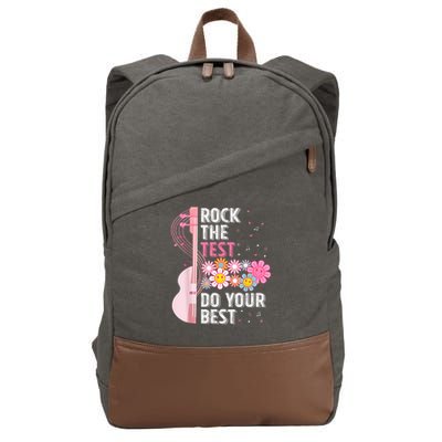 Teachers Students Rock The Test Do Your Best Cotton Canvas Backpack
