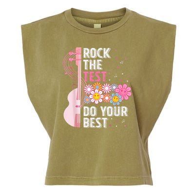 Teachers Students Rock The Test Do Your Best Garment-Dyed Women's Muscle Tee