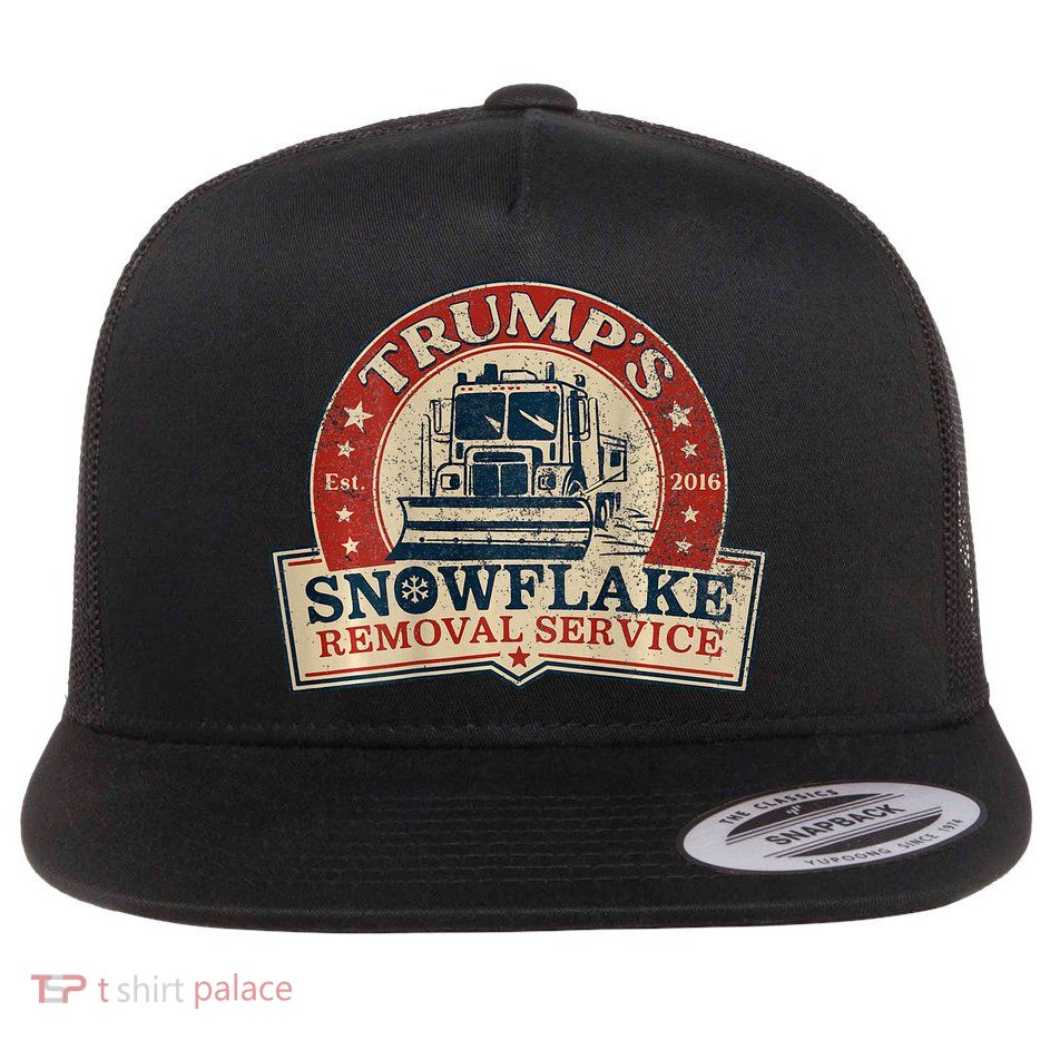 TrumpS Snowflake Removal Service Flat Bill Trucker Hat