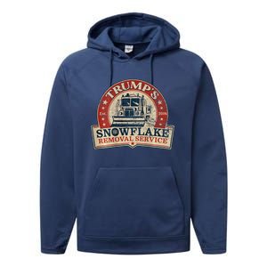 TrumpS Snowflake Removal Service Performance Fleece Hoodie