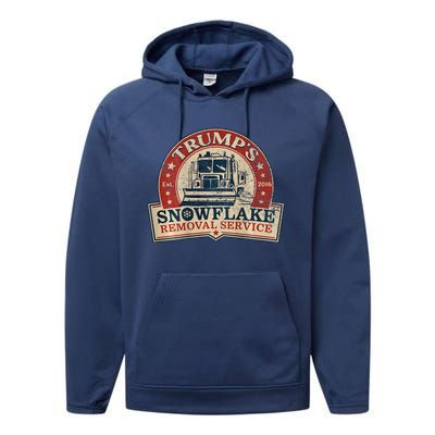 TrumpS Snowflake Removal Service Performance Fleece Hoodie