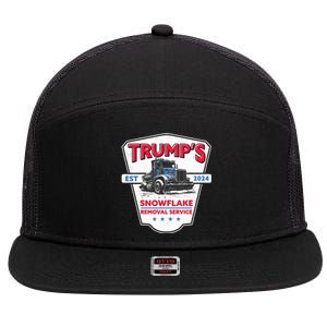 TrumpS Snowflake Removal Service Funny Trump 2024 7 Panel Mesh Trucker Snapback Hat