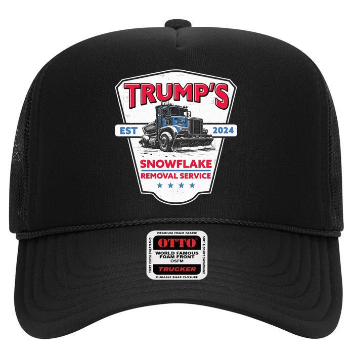 TrumpS Snowflake Removal Service Funny Trump 2024 High Crown Mesh Back Trucker Hat