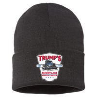 TrumpS Snowflake Removal Service Funny Trump 2024 Sustainable Knit Beanie