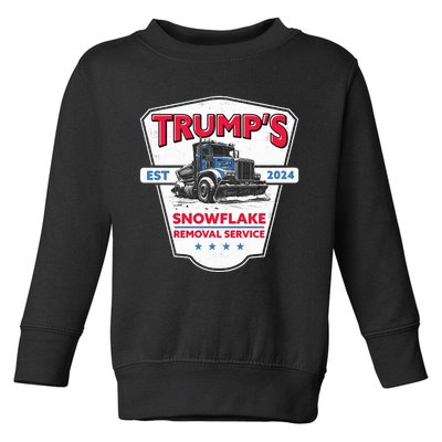 TrumpS Snowflake Removal Service Funny Trump 2024 Toddler Sweatshirt