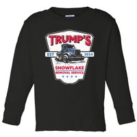 TrumpS Snowflake Removal Service Funny Trump 2024 Toddler Long Sleeve Shirt