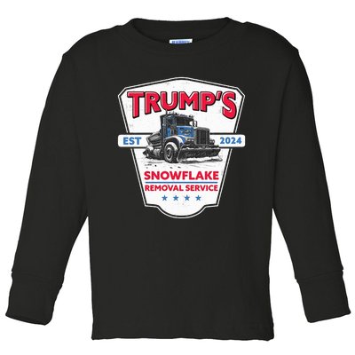 TrumpS Snowflake Removal Service Funny Trump 2024 Toddler Long Sleeve Shirt