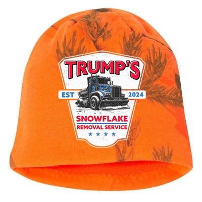 TrumpS Snowflake Removal Service Funny Trump 2024 Kati - Camo Knit Beanie