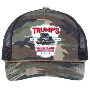 TrumpS Snowflake Removal Service Funny Trump 2024 Retro Rope Trucker Hat Cap