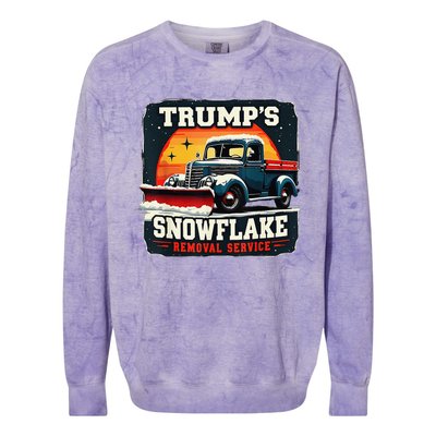 TrumpS Snowflake Removal Service Funny Trump 2024 Colorblast Crewneck Sweatshirt