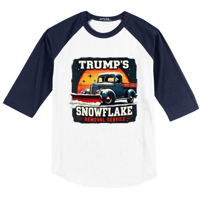 TrumpS Snowflake Removal Service Funny Trump 2024 Baseball Sleeve Shirt