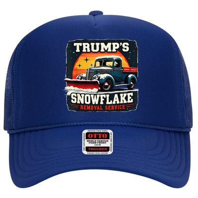 TrumpS Snowflake Removal Service Funny Trump 2024 High Crown Mesh Back Trucker Hat