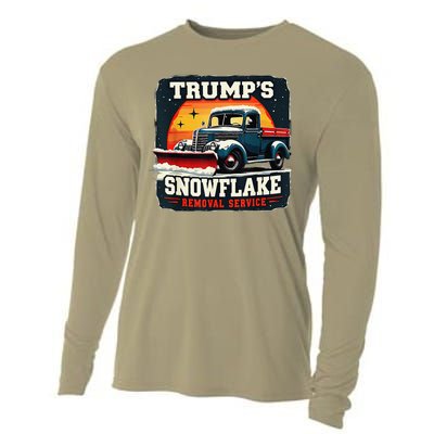 TrumpS Snowflake Removal Service Funny Trump 2024 Cooling Performance Long Sleeve Crew