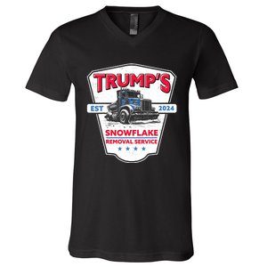 TrumpS Snowflake Removal Service Funny Trump 2024 V-Neck T-Shirt