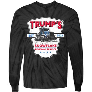 TrumpS Snowflake Removal Service Funny Trump 2024 Tie-Dye Long Sleeve Shirt