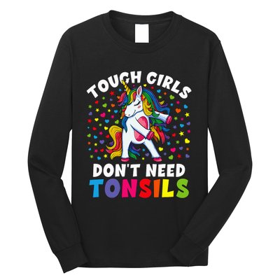 Tonsil Surgery Recovery Gift Unicorn Tonsil Removal Long Sleeve Shirt